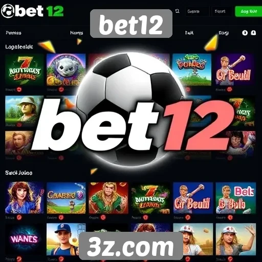 Variedade de jogos disponíveis no bet12